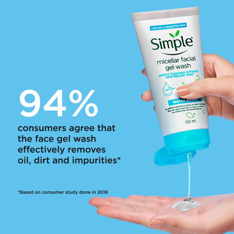 Simple Water Boost Micellar Facial Gel Wash 150ml