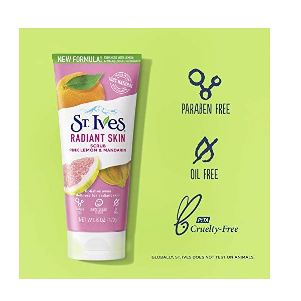 St. Ives Radiant Skin Pink Lemon & Mandarin Orange Scrub 170g