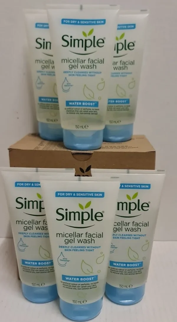 Simple Water Boost Micellar Facial Gel Wash 150ml - Image 4