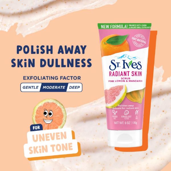St. Ives Radiant Skin Pink Lemon & Mandarin Orange Scrub 170g - Image 5
