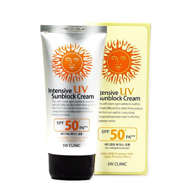 3W Clinic Intensive UV Sunblock Cream Spf50 Pa+++ 70ml