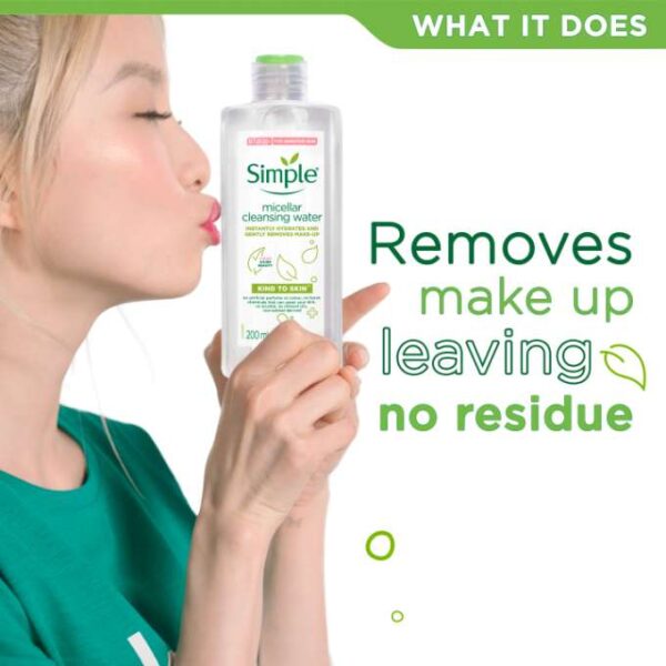 Simple Kind to Skin Micellar Cleansing Water 200ml - Image 4