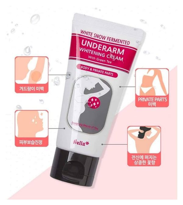 Nella White Snow Fermented Underarm Whitening Cream With Green Tea 50ml - Image 3